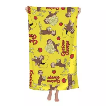 Любопытный Джордж Ванна Быстрая вода Быстрая ванна Большое мгновенное водное антибактериальное и запах Большое лицо для дома Коммерческое полотенце 80x130 см, микрофибра,