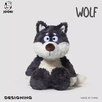 Мягкая плюшевая игрушка «Волк» — очаровательный плюшевый кролик для детей, успокаивающий компаньон для сна и подарок на день рождения 40cm