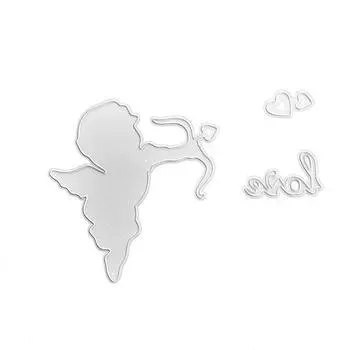 Любовь Ангел Купидон вырубные штампы металлический трафарет DIY Скрапбукинг альбом бумажная карта тиснение ремесло высечка лук