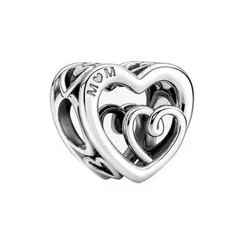 Любовь Бисерные аксессуары Бисерные подвески Бусины Diy Браслет Аксессуары One Size серебряный