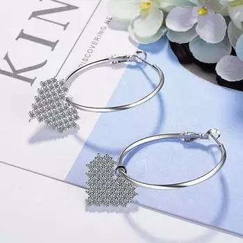 Любовь Длинный Раздел Персонализированные Wildcard Искрящийся Темперамент Простые Женские Серьги Аксессуары Для Вечеринок Модные Украшения