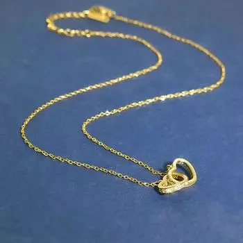 Любовь Двойное Кольцо Ожерелье Женский Титан Сталь Дизайн I Wind Light Роскошь Простая Ключичная Цепочка Для Подруг