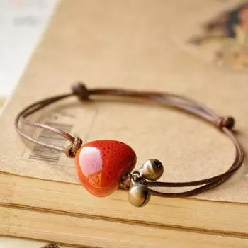 Любовь Керамические украшения Креативный браслет Плетеный женский браслет на лодыжку в этническом стиле