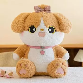 Любовь Кукла Щенок Плюшевая Игрушка Кровать Сон Подушка-Плед Детский Подарок на День Рождения Кукла для Обмена 35cm0.49kg коричневый