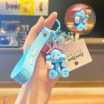 Любовь Милый Радужный Медведь Мультяшный Брелок Подвеска Для Украшения Школьной Сумки Подарок И небесно-голубой