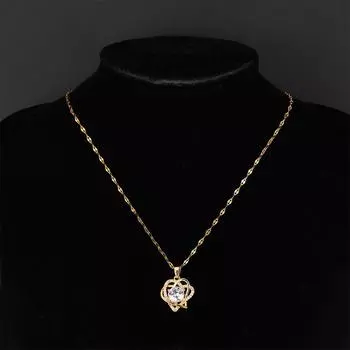 Любовь Переплетающееся Ожерелье Женское Простое и Универсальное Темперамент Микровставка Двухслойная Подвеска Цепочка на Ключицу