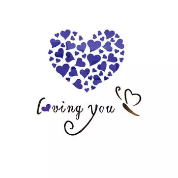 Любовь Сердце DIY Съемные Виниловые Наклейки Художественная Роспись Наклейки На Стены Декор Домашней Комнаты синий