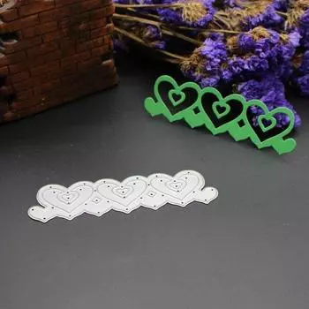 Любовь Сердце Кружева Края Высечки Металлический Трафарет DIY Скрапбукинг Альбом Бумажная Карта Тиснение Ремесло Искусство Высечки Граница