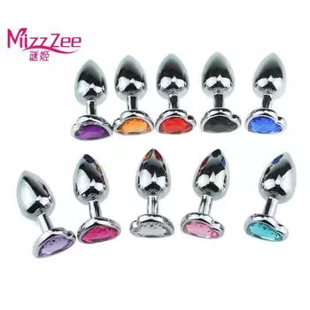 Любовь Сердце Массаж Стразы Нержавеющие Игрушки Sexualeed Стальная Анальная Пробка Простаты S