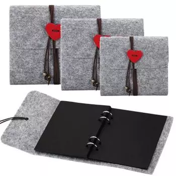 Любовь сердце ручной работы фото фетровая обложка DIY юбилейный альбом украшение для скрапбука L серый