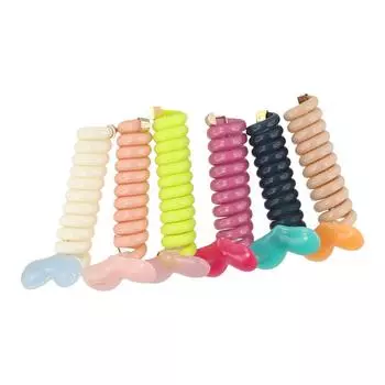 Любовь Сердце Телефонная проволока Веревка для волос Прямая коса Резинка для волос Милая телефонная линия Повязка на голову Вечеринка