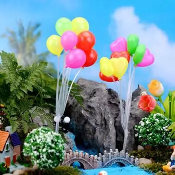 Любовь сердце воздушный шар миниатюрный пейзаж бонсай украшения ремесла орнамент