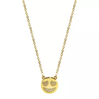 Любовь Улыбка Улыбка Бриллиантовое Ожерелье Темперамент Простой Женский Нишевый Дизайн Чувство Ключичная Цепочка