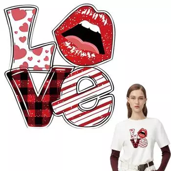 Любовь Валентина Аппликации Наклейки Нашивки Футболки Толстовки Parches Ropa Наклейки для одежды Diy Термоперенос Утюг Наклейка