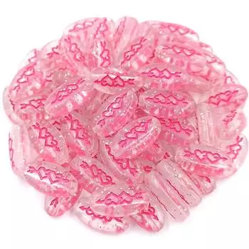 Любовник Акриловая стрела сквозь сердце Для изготовления украшений DIY 10 шт./пакет Ручная работа Прозрачные рассыпные бусины Звездное небо Рисунок сердца Смешанные бусины розовый