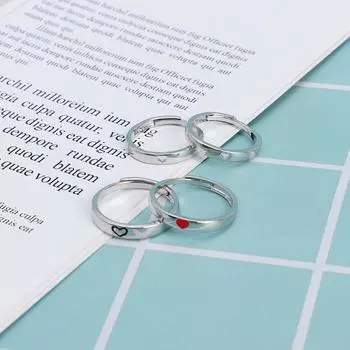 Любовник Мужчины Любовь Сердце Медь Полые Модные Ювелирные Изделия Кольца С Сердцем Открытые Кольца Пара Кольца