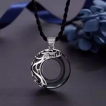 Любовник Пара Кулон Ожерелье Аксессуары Ювелирные Изделия Подарки на День Святого Валентина чёрный