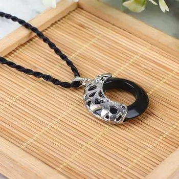 Любовник Пара Кулон Ожерелье Аксессуары Ювелирные Изделия Подарки на День Святого Валентина чёрный