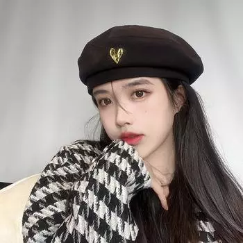 Любовный берет, стиль, нежный темперамент, универсальная модная шляпа художника, показывающая лицо, маленькая шляпа для женщины