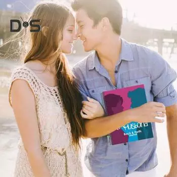 Любовный дневник, блокнот, жена, муж, задняя часть, передняя часть, любовный журнал, печатная обложка, парный дневник, средства общения для брака 1pc