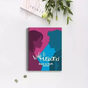 Любовный дневник, блокнот, жена, муж, задняя часть, передняя часть, любовный дневник, печатная обложка, парный дневник