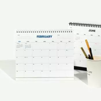 Luca Lab 2024 MMM Medium Calendar, популярная фраза в Корее 01 Blue