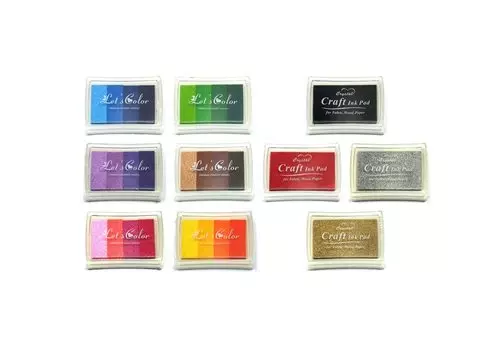 LuceLuce Штемпельная подушечка Цветная штемпельная подушечка для штемпеля Чернильная подушечка для блокнота Новая красочная открытка Высококачественная краска для пальцев для творчества Набор для градации цвета «сделай сам» Базовый год [28