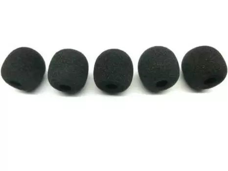 Лучшая цена/производительность Высоко оценен инструкторами Микрофонная губка Ветровое стекло 5 шт. Микрофон для внутренней связи с контактным штырем Присоединяемый Универсальный чёрный