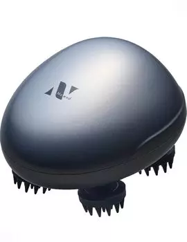 Лучшая покупка по версии журнала Criticism Magazine от Noend Lift Head Spa Электрическая щетка для кожи головы Вибрация x Вращение Устройство для релаксации всего тела Очистка кожи головы Водонепроницаемый серебряный