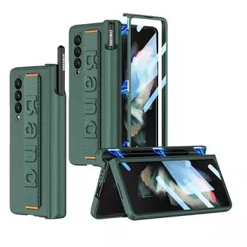 Лучшая защита всего тела, чехол для Samsung Galaxy Z Fold 4 Fold3 Fold 3 Fold4 Zfold4 5g, чехлы из закаленного стекла no pen углеродного волокна черного