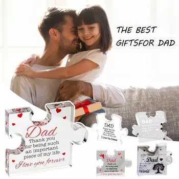 Лучшее акриловое украшение для папы «Спасибо, папа», пазл, украшение для домашнего офиса, рабочего стола, тесть, отчим, подарок на день рождения, фестиваль D