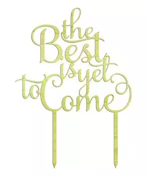 Лучшее еще впереди. Индивидуальный деревянный свадебный торт. Персонализированный свадебный подарок. Украшение торта шириной 6-7 дюймов. коричневый