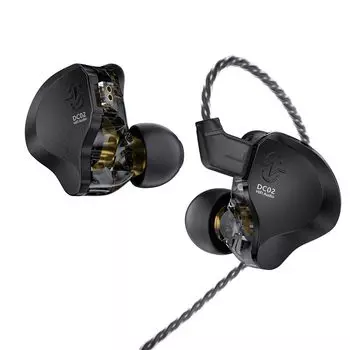 лучшее соотношение цены и качества для CCZ Solo DC02 проводной проводной двойной магнитный контур динамический HIFI звук игровой шум окисленный матовый композитный сбалансированный звук качество цинк