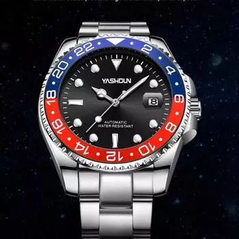 Лучшие дизайнерские часы GMT мужские роскошные односторонние вращающиеся безели автоматические механические часы 40 мм из нержавеющей стали водонепроницаемые наручные часы