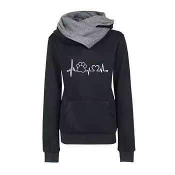 Лучшие модные женские толстовки 2024 года, новые пуловеры, высококачественная женская одежда для отдыха на природе, толстовки с капюшоном, повседневная уличная одежда, повседневные спортивные товары XL чёрный