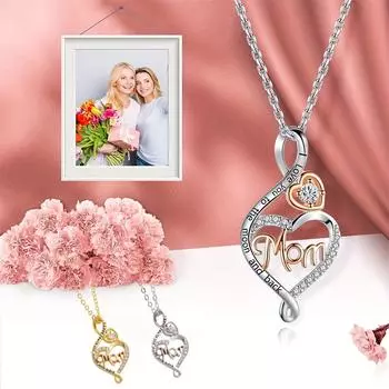 Лучшие подарки для женщин, стерлинговое ожерелье для мамы и бабушки, ювелирные изделия на день рождения и день святого валентина, подарки для мамы, бабушки, жены от дочери и сына One Size золотой