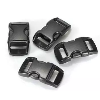 Лучшие популярные браслеты ремни застежка пряжки для ремня пряжки для ремня изогнутая боковая застежка 100 шт 3/8 чёрный