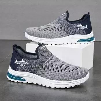 Лучшие предложения Мужские зимние кроссовки большого размера Бесплатная доставка Мягкая подошва 4 цвета 44 чёрный