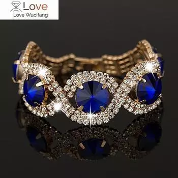 Лучшие продажи женские роскошные браслеты и браслеты оптом со стразами женские модные браслеты свадебные подарки #B002