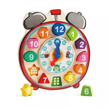 Лучшие яркие часы Tick Tock деревянные головоломки часы игрушка форма головоломка 120351 подлинный продукт
