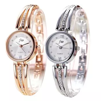 Лучшие роскошные часы со стразами, женские часы из нержавеющей стали, кварцевые часы золотистый