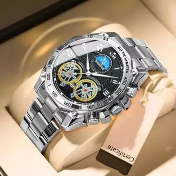 Лучшие роскошные высококачественные часы для мужчин водонепроницаемые светящиеся мужские часы с датой из нержавеющей стали кварцевые мужские часы