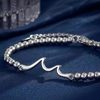 Лучшие ювелирные изделия Подарки для друзей Волны жизни, которые мы пережили вместе Браслет-волна для лучшего друга Bestie Soul Sister As shown