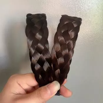 Лучший Артефакт Твист Плетеные Женские Повязки Для Волос Корейский Стиль Головной Убор Парик Повязка На Голову Широкий Обруч Для Волос