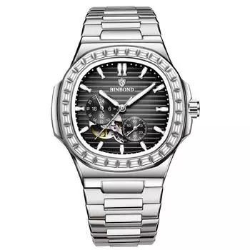 Лучший бренд класса люкс новые модные мужские часы с ремешком из нержавеющей стали спортивные автоматические механические часы водонепроницаемые часы высшего класса