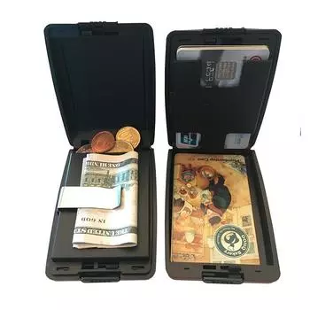 Лучший держатель безопасности Кошелек для кредитных карт Жесткий футляр Алюминий Cool Защищенное сканирование Великобритания RFID 1шт красный