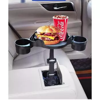 Лучший для Tiktok Online 4 в 1 многофункциональный автомобильный держатель для стакана, бутылки, кофе, держатель для телефона, поднос для еды, расширитель для держателя чёрный