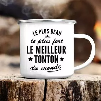 Лучший дядя в мире принт кружки креативные кофейные чашки напитки вода чай походная эмалированная кружка ручка для улицы посуда для напитков подарок Tonton 360ml