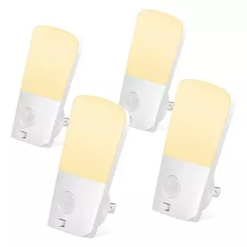 Лучший мини-ночник мощностью 1 Вт с датчиком движения, прикроватный теплый ночник для детской спальни 1