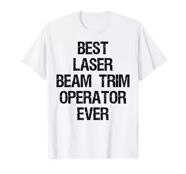 Лучший оператор лазерной обрезки. Футболка белый
